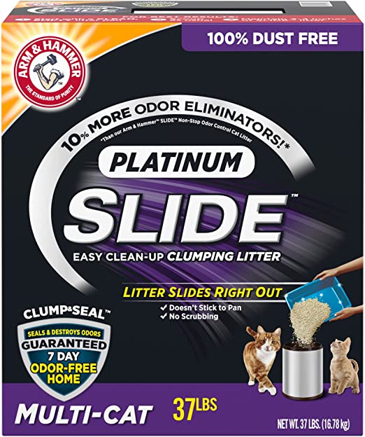 Arm & Hammer SLIDE Platinum Multi-Cat Easy Clean-Up Clumping Cat Litter