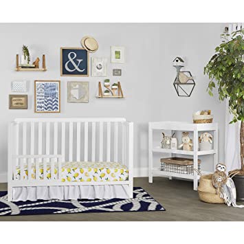 Dream On Me Ridgefield 5-in-1 Convertible Crib in White, Greenguard Gold Certified
