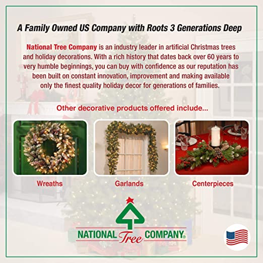 National Tree Company Artificial Giant Christmas Tree, Green, North Valley Spruce, Includes Stand, 10 Feet