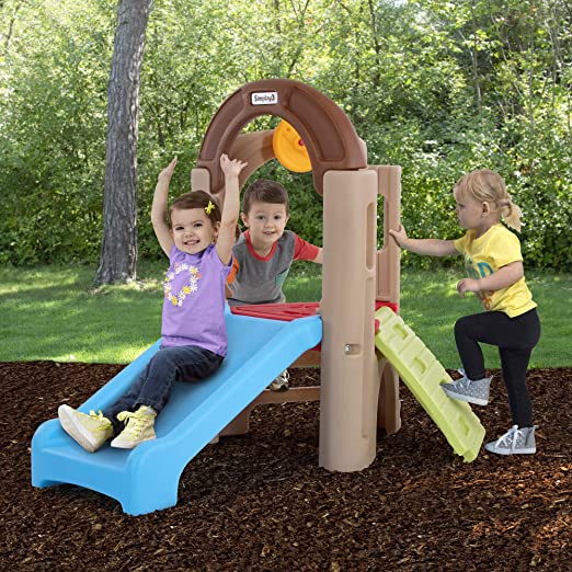 Simplay3 Young Explorers Indoor/Outdoor Activity Climber with Extra-Wide Slide for Multiple Kids Ages 18 Months to 6 Years Old