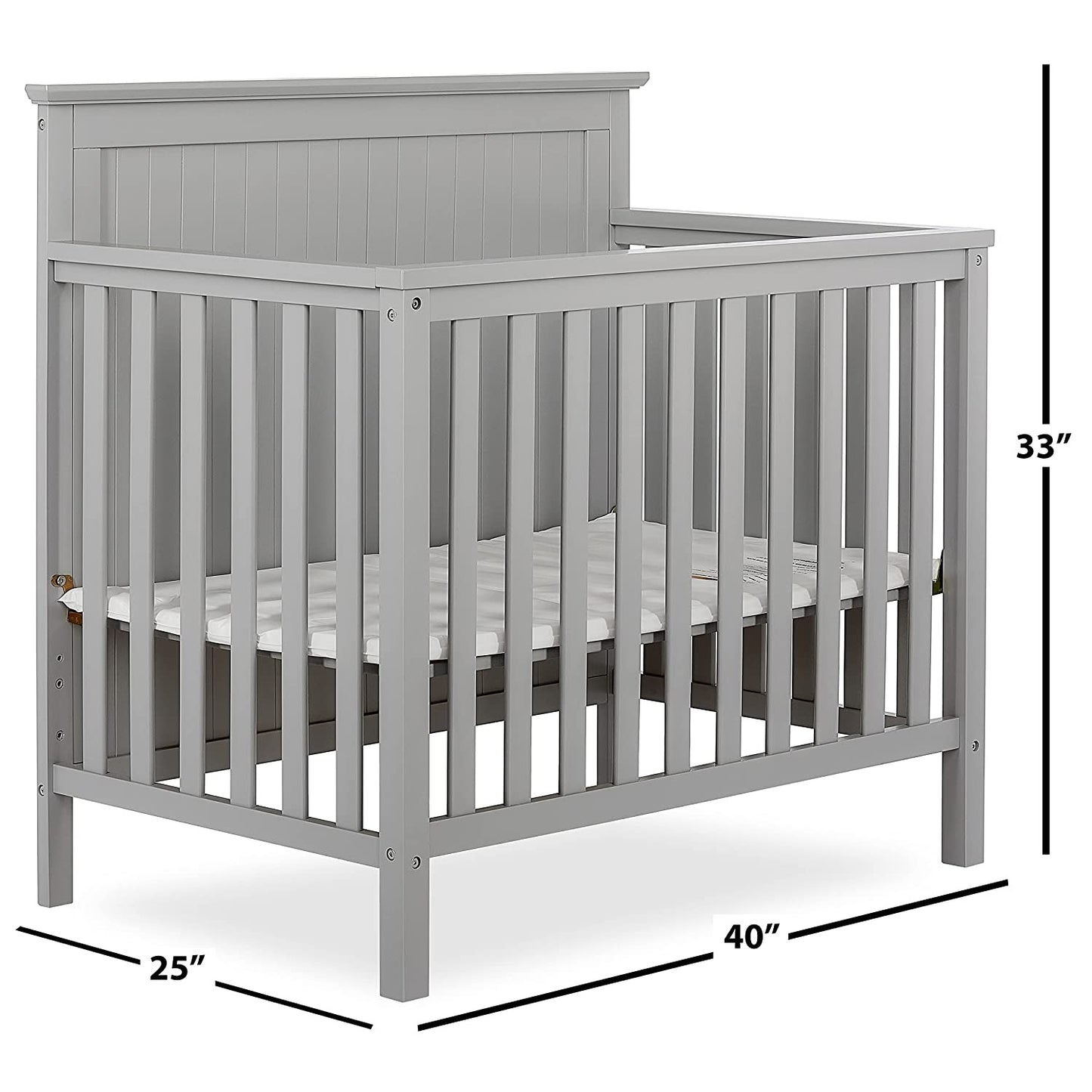Dream On Me Ava 4-in-1 Convertible Mini Crib