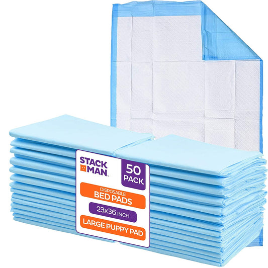 Chucks Pads Disposable [50-Pack] Underpads 23x36 Incontinence Chux Pads Absorbent Fluff Protective Bed Padsv