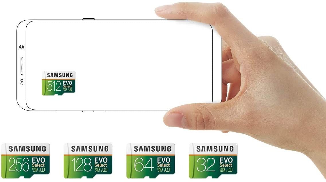 SAMSUNG: EVO Select 128GB MicroSDXC UHS-I U3 100MB/s Full HD & 4K UHD Memory Card with Adapterv