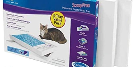 PetSafe 3 Pack Scoopfree Litter Tray Premium Blue Crystals