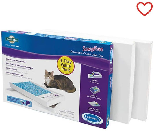 PetSafe 3 Pack Scoopfree Litter Tray Premium Blue Crystals