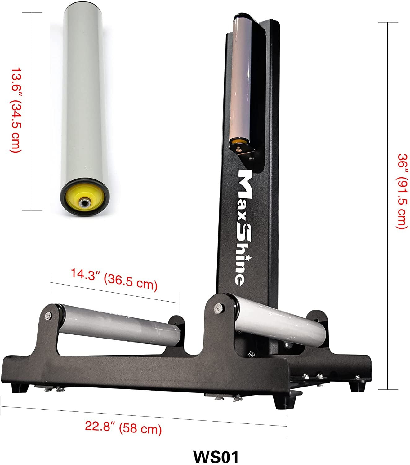 Maxshine Deep Cleaning Wheel Stand Tire Roller Stand for Wheel Coating and Polishing