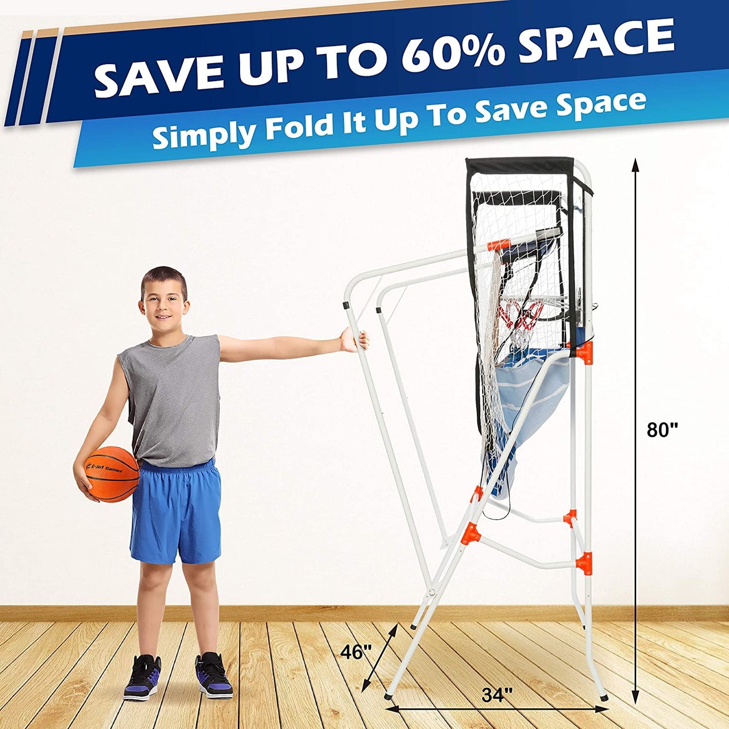 E-Jet Basketball Arcade Game, Gifts for Boys & Girls, Children Teens & Adults | Dual Shot 10 Mins Setup 16-in-1 Games, Birthday Christmas Party