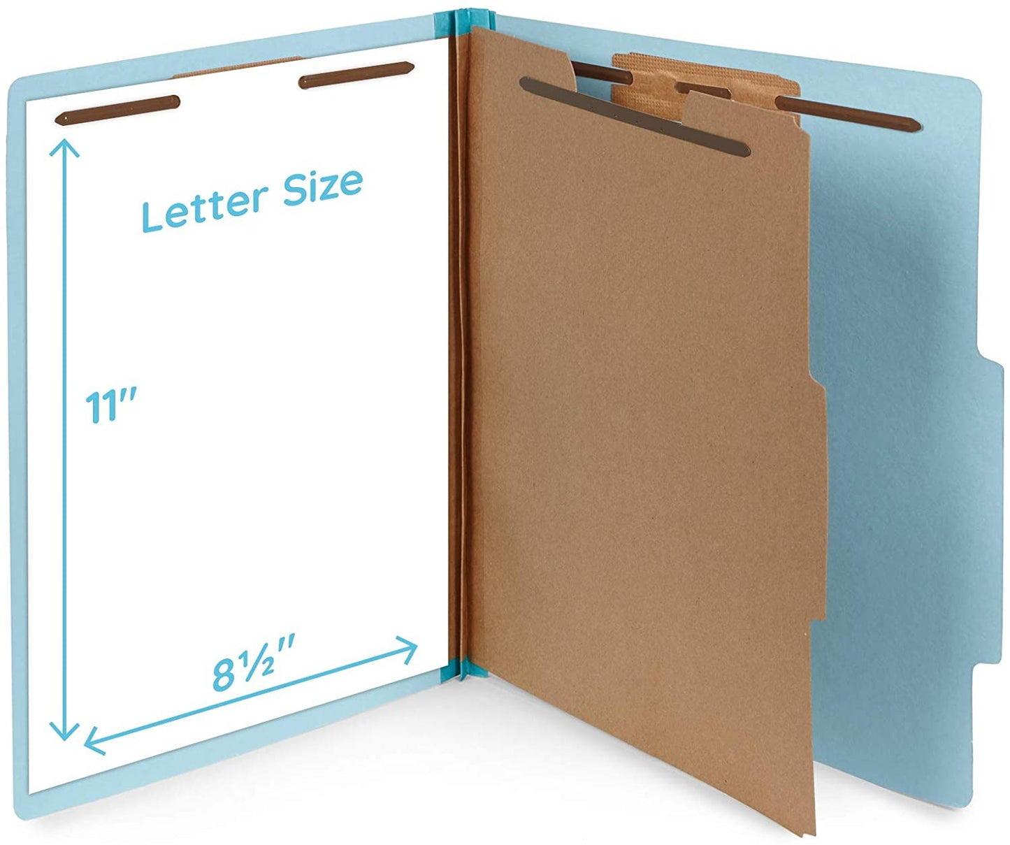 10 Blue Classification Folders Designed to Organize Standard Files