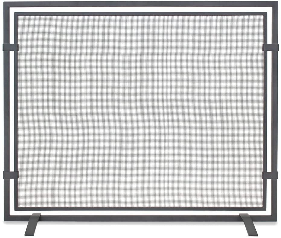 Pilgrim, Natural Iron Home and Hearth 18251 Sinclair Single Panel Fireplace Screen, 39”W x 31”H, 21 Lbs