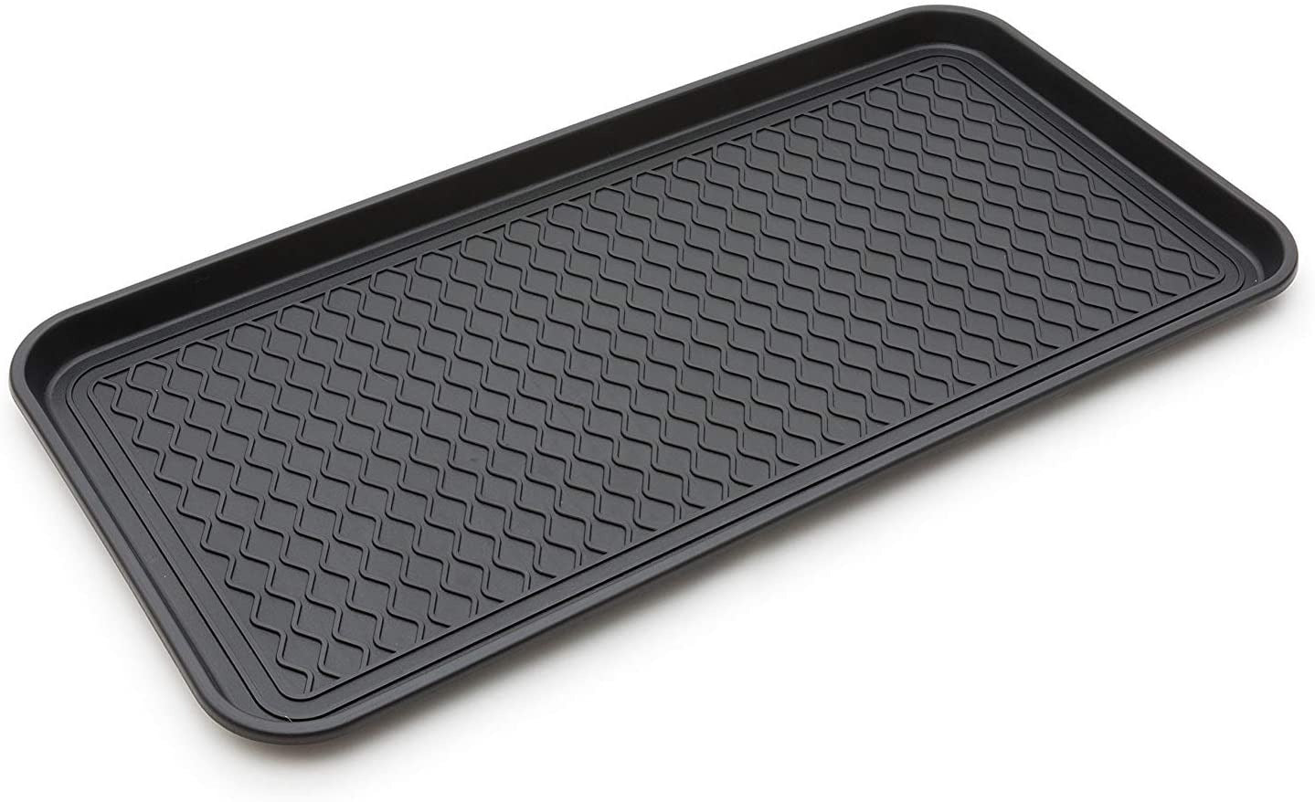 Yolju Multi-Purpose 30x15" Tray for Boots, Shoes, Plants, Pet Food, Pet Cage, Litter Box. Decorative Large Boot Tray with Lip/Sides for Indoor/Outdoor Entryway