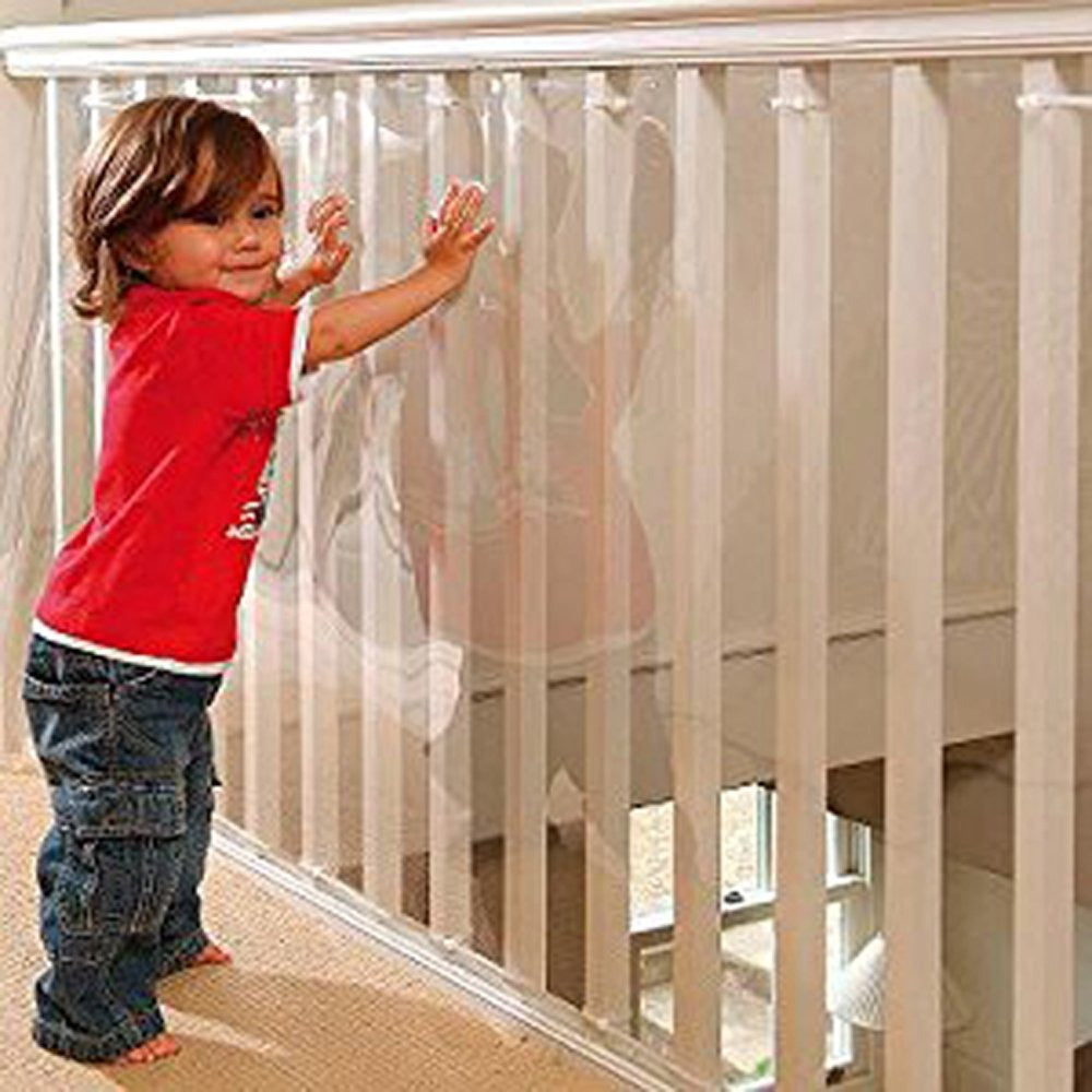 Kidkusion Indoor/Outdoor Banister Guard, Clear, 15'