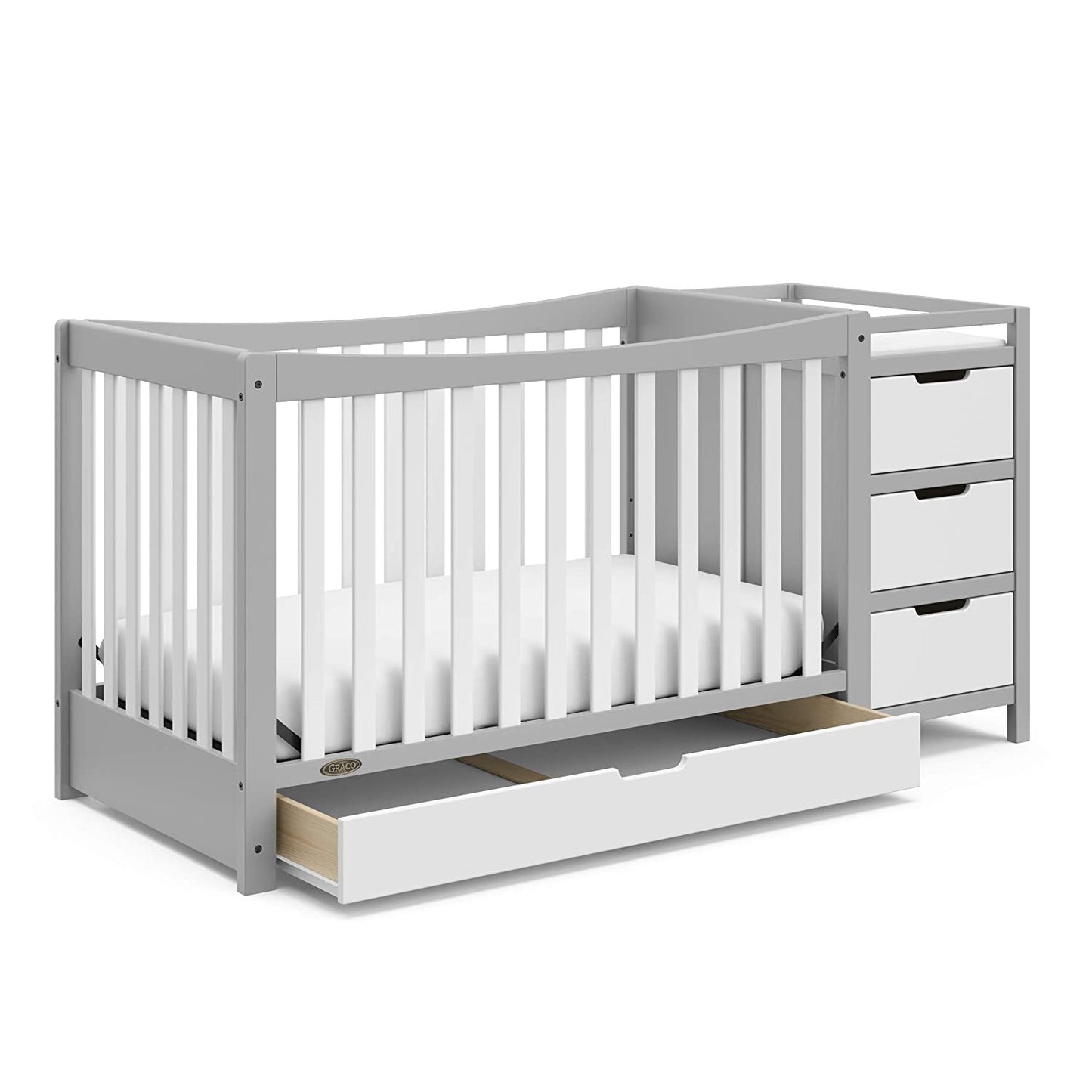 Graco Remi 4-in-1 Convertible Crib and Changer (Pebble Gray)