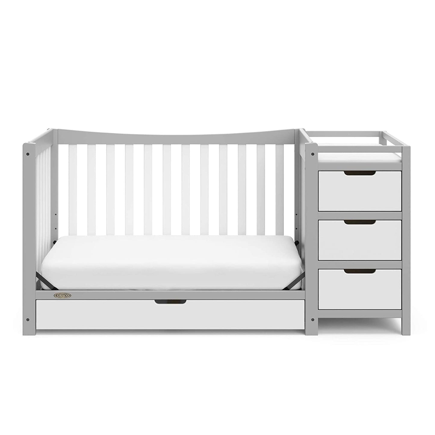Graco Remi 4-in-1 Convertible Crib and Changer (Pebble Gray)